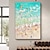 cheap Landscape Paintings-Entrance Decorative Painting Seaside Beach Scenery Pure Hand-painted Oil Painting Sbstract Texture Painting Living Room Art Hanging Paintings Frame