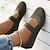 זול נעלים שטוחות לנשים-בגדי ריקוד נשים שטוחות נעלי Flyknit יומי שטוח בוהן עגולה יום יומי אריגה מעופפת לואפר שחור ירוק בז&#039;