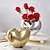 Χαμηλού Κόστους Βάζα &amp; Καλάθι-Διακοσμητικό βάζο επιφάνειας εργασίας από ρητίνη σε σχήμα καρδιάς - γοητευτική προφορά στο σπίτι για συνθέσεις με λουλούδια, αποξηραμένα λουλούδια και διακοσμητικές επιδείξεις