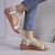 ieftine Sandale de Damă-Pentru femei Sandale Sandale Platformă Zilnic Piatră Semiprețioasă Călcâiul ascuns Vârf deschis Casual Imitație Piele Loafer Maro Închis Negru Galben