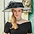 billige Festhatte-hatte fiber bowler / cloche hat spandhat stråhat bryllup teselskab elegant bryllup med blomstret blonde side hovedbeklædning