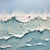 abordables Peintures Abstraites-vague peinture à l&#039;huile de mer à la main peinture de côte heureuse personnalisé natation surf peinture texture paysage marin peinture à l&#039;huile art mural cadeau personnalisé foules côtières d&#039;été sur