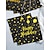 Недорогие Столовые приборы-25 золотых воздушных шаров / комплект одноразовых салфеток с днем рождения 13 * 13-дюймовая 2-слойная фольга из желтого золота на черном фоне элегантные металлические десертные салфетки из фольги из
