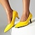 זול נעלי עקב לנשים-בגדי ריקוד נשים עקבים נעליים לבנות יומי עקב קצר בוהן סגורה מִעוּטָנוּת PU לואפר שחור לבן צהוב