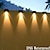 billige Udendørsvæglamper-udendørs solcelle væg vask lys vandtæt trin lys udendørs væg lampe have gård hegn balkon belysning landskab dekoration atmosfære lys 1/2/4/8 stk.