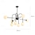 preiswerte Pendelleuchte-Sputnik-Kronleuchter mit 8 Lichtern, schwarze Pendelleuchte aus der Mitte des Jahrhunderts mit kugelförmigem Glasschirm, moderne Deckenleuchte für Küche, Esszimmer und Wohnzimmer