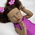 cheap Dolls-22 inch Black Dolls Reborn Doll Baby &amp; Toddler Toy Doll Reborn Baby Doll Baby Baby Girl African Doll Reborn Baby Doll Saskia Newborn lifelike Gift Hand Made Non Toxic Vinyl W-05022 with Clothes and