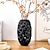billige Skulpturer-sort geometrisk diamant mønster vase - lavet af harpiks med origami tekstur, velegnet til boligindretning, udstillingsskærme, modelrums bløde møbler og som dekorative rekvisitter til tørrede eller