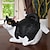 cheap Statues-Cat Butt Tissue Holder - Black and White Tuxedo Design - Fits Standard Square Tissue Boxes - Made of Resin