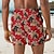 billiga Tryckta shorts-coconut tree herrbrädeshorts hawaiiska shorts badbyxor dragsko med meshfoder elastisk midja semester strandkläder