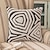 cheap Textured Throw Pillows-Decorative Toss Pillow Cover Boho Cotton Black &amp; White Irregular Stripe Embroidered for Home Bedroom Livingroom
