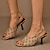 voordelige Damessandalen-Dames Sandalen Romeinse schoenen Dagelijks Naaldhak Vierkante Teen minimalisme Wandelen PU Elastiekje Khaki