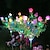 abordables Éclairages pour allées-Solaire gardénia pelouse lumière simulation fleur led jardin lumière étanche cour pelouse voie paysage extérieur décoratif atmosphère lumière 1/2 pièces