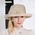 זול כובע מסיבות-כובעים סיבי באולר/כובע כובע דלי כובע קש מסיבת תה חתונה חתונה אלגנטית עם קשת בצבע טהור כיסוי ראש כיסוי ראש