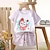 cheap Sets-2 Pieces Toddler Boys T-shirt &amp; Shorts Outfit Cartoon Short Sleeve Cotton Set Outdoor Fashion Daily Summer Spring 3-7 Years White Yellow Pink