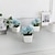 economico Fiori finti &amp; Vasi-Pianta di cardo selvatico blu globo artificiale in piccolo arredamento di simulazione in vaso - composizione floreale finta realistica