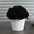 abordables Flores artificiales y floreros-Mini planta en maceta con rosa artificial negra para una decoración elegante del hogar