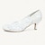economico Scarpe da Sposa-décolleté da donna scarpe da sposa da sposa tacco a gattino in pizzo punta tonda classico minimalismo mocassino in pizzo nero bianco avorio