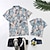 cheap Tops-Dad and Son T shirt Tops Cotton Leaf Daily Print Light Blue Short Sleeve Mommy And Me Outfits Vacation Matching Outfits