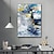 cheap Abstract Paintings-Handmade Large Wall Art Living Room Decor Abstract Canvas Handpainted Gold Blue Modern Home Decor Dining Room Bedroom Wall Decor Kitchen Decor Frame Ready To Hang