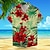 levne Pánská havajská košile-Květinový prázdniny Havajské Pánské Košile Venkovní Havajské Dovolená Léto Přehnutý Krátký rukáv Rubínově červená Vodní modrá Oranžová S M L Košile
