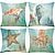 cheap Throw Pillows &amp; Covers-Decorative Toss Pillows Cover 4PC Sea Animals Soft Square Cushion Case Pillowcase for Bedroom Livingroom Sofa Couch Chair