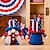 preiswerte Event &amp; Party Supplies-Patriotische Zwergendekorationen: Strickmützen-Zwergfiguren zum Unabhängigkeitstag, gesichtslose Puppenornamente für den Gedenktag/den vierten Juli