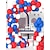 billige Event &amp; Party Supplies-uavhengighetsdagen lateks ballongkjedesett - 76 stk i rødt, blått og hvitt: perfekt for temafester, dekorasjoner, hengende utstyr, fotografibakgrunner og bueganger