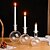 levne Svíčky a svícny-kulatý svícen z průhledného křišťálového skla - zvýrazňovač atmosféry při večeři při svíčkách v evropském stylu, ideální pro slavnostní výzdobu a atmosféru!