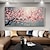 preiswerte Blumen-/Botanische Gemälde-Blühende Pfirsichblumen Ölgemälde handgemalte Blumenbaumlandschaft auf Leinwand moderne Wandkunst für Wohnzimmer Wohnkultur kein Rahmen