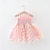 billige Kjoler-småbørn baby piger kjole 3d sommerfugl rynket ærmeløs lag cami kjole sommer afslappet tøj prinsessekjole