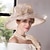 ieftine Pălării &amp; Fascinatoare-pălării fascinatoare din organza din mătase de gheață pălărie cu găleată pălărie de soare pălărie de soare nuntă ceai nuntă elegantă cu fundă de pene căciulă pentru cap