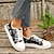 cheap Women&#039;s Slip-Ons &amp; Loafers-Women&#039;s Sneakers Flats Slip-Ons Plus Size Canvas Shoes Daily Floral Skull Flat Heel Round Toe Casual Preppy Walking Canvas Loafer Black White