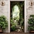 Χαμηλού Κόστους Πόρτα καλύμματα-καμάρα κήπου floral καλύμματα πόρτας τοιχογραφία διακόσμηση πόρτας ταπετσαρία πόρτας διακόσμηση κουρτίνα σκηνικό πανό πόρτας αφαιρούμενο για εξώπορτα εσωτερική διακόσμηση σπιτιού εξωτερικού χώρου