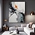 billige Abstrakte malerier-stort svart-hvitt abstrakt håndmalt oljemaleri teksturert veggkunst moderne svart-hvitt maleri på lerret minimalistisk abstrakt maleri veggdekor