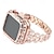 Χαμηλού Κόστους Ζώνες Apple Watch-Βραχιόλι κοσμήματος Συμβατό με Ζάντα ρολογιού Apple Watch 38mm 40mm 41mm 42mm 44mm 45mm 49mm Bling Diamond Ρυθμιζόμενο Αναπνέει Ανοξείδωτο Ατσάλι Στρας Ανταλλακτικό λουράκι ρολογιού για iwatch Ultra
