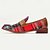 cheap Men&#039;s Slip-ons &amp; Loafers-Men&#039;s Loafers &amp; Slip-Ons Formal Shoes Dress Shoes Leather Italian Full-Grain Cowhide Comfortable Slip Resistant Loafer Dark Red