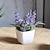 billiga Konstgjorda blommor och vaser-3 st/set konstgjorda lavendel mini krukväxter - realistisk fusk lavendel ensemble för hem- och kontorsinredning