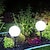 olcso Kültéri világítás-3db napelemes kerti lámpa kis fehér golyós lámpa kerek golyós izzó világító led kültéri dekoratív tájkerti villa pázsit lámpa földdugó fény vízálló