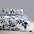 cheap Duvet Cover Sets-Retro Floral Duvet Cover Set Blue Thickened Brushed Fabric Double Bed Single Bed Warm Floral Bed Set 2-piece Set 3-piece Set Light and Soft Short Plush Set