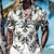 preiswerte Herren Hawaiihemd-Tropisch Palme Urlaub Hawaiianisch Herren Hemd Outdoor Hawaiianisch Festtage Sommer Umlegekragen Kurzarm Weiß Rote S M L Hemd