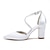 cheap Wedding Shoes-Women&#039;s Wedding Shoes Ladies Shoes Valentines Gifts White Shoes Wedding Party Daily Bridal Shoes Buckle Chunky Heel Pointed Toe Elegant Fashion Satin Cross Strap Wine Black White