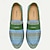abordables Zapatillas sin cordones y mocasines de hombre-mocasines de hombre mocasines de cuero tejido artesanalmente verdes