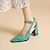 cheap Women&#039;s Sandals-Women&#039;s Sandals Plus Size Outdoor Daily Buckle Chunky Heel Pointed Toe Casual Minimalism Faux Leather PU Ankle Strap Green Rose Pink