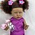 cheap Dolls-22 inch Black Dolls Reborn Doll Baby &amp; Toddler Toy Doll Reborn Baby Doll Baby Baby Girl African Doll Reborn Baby Doll Saskia Newborn lifelike Gift Hand Made Non Toxic Vinyl W-05022 with Clothes and