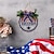 Недорогие События и вечеринки-приветствуйте гостей с патриотической гордостью: приветственный знак Дня независимости - американская деревянная дверная табличка с висящим венком в виде флага, идеально подходящая для стильного