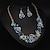 preiswerte Schmucksets-Schmuckset 3 Stück Strass Aleación Ohrringe Halsketten Damen Elegant Vintage Modisch Geometrisch Blütenform Geometrische Form Schmuck-Set Für Hochzeit Party Jahrestag