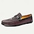 billiga Slip-ons och loafers till herrar-herr loafers svart rosa läder vintage krokodil mönster