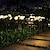 billiga Pathway Lights &amp; Lanterns-solenergi utomhus led gräsmatta ljus vattentät solenergi svängande trädgårdslampa 120/240 leds full star fyrverkerier ljus villa park innergård gångväg gräsmatta landskap lampa 2/4st