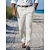 economico pantaloni di lino-Per uomo Pantaloni di lino Pantaloni Pantaloni estivi Pantaloni da spiaggia Gamba dritta Liscio Comfort Esterno Informale Giornaliero Streetwear Moda Bianco Blu marino